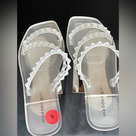 NWT Madden Girl jelly spiked slip on sandals. Women’s size 6. - Picture 2 of 7
